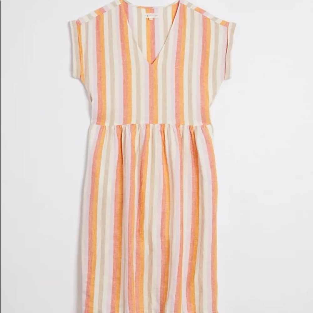 NWOT Lou & Grey Striped Linen Pocket Dress | LOFT